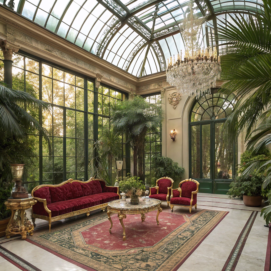 Salon dans une serre dans un style Garcia