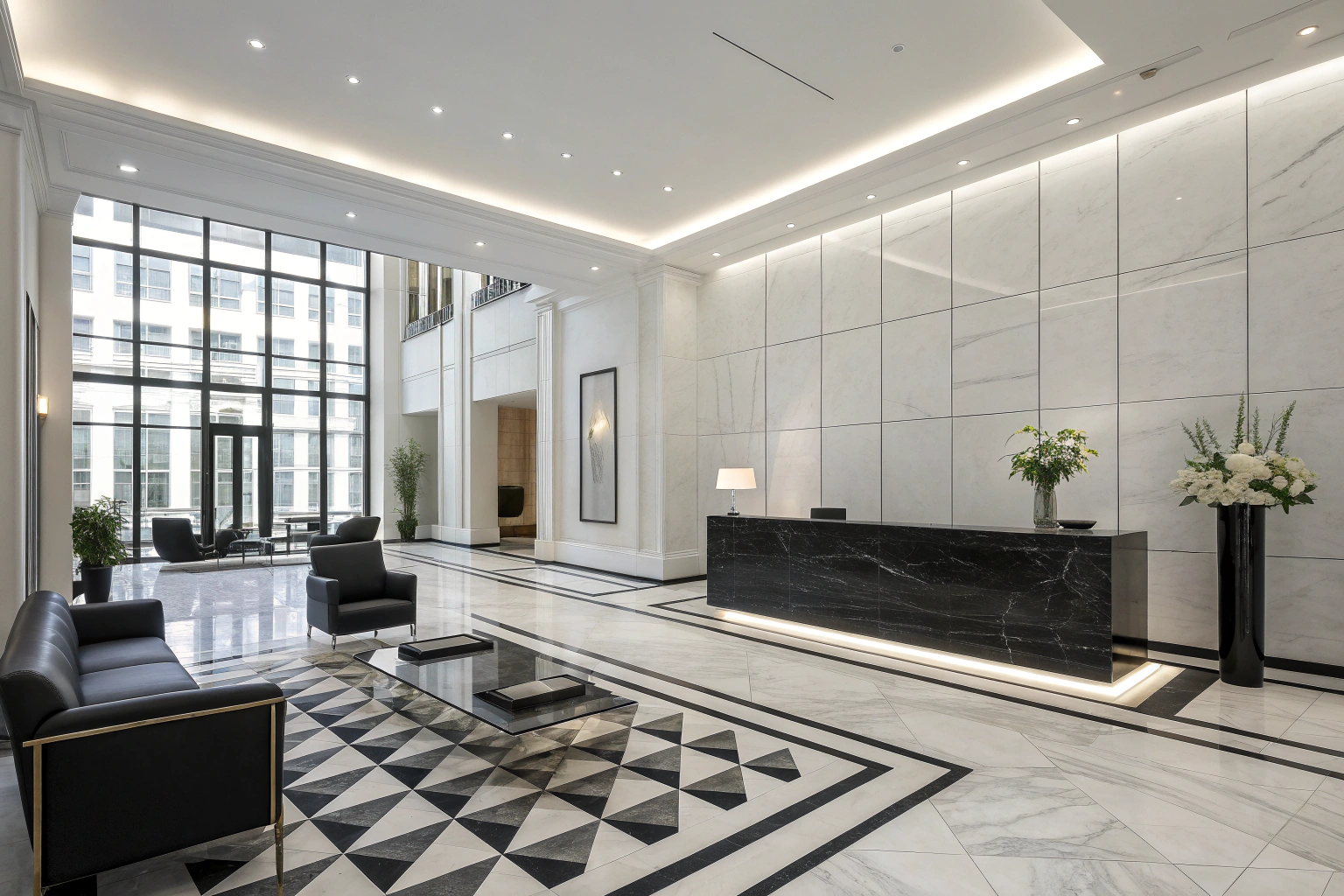 Un hall d'hotel