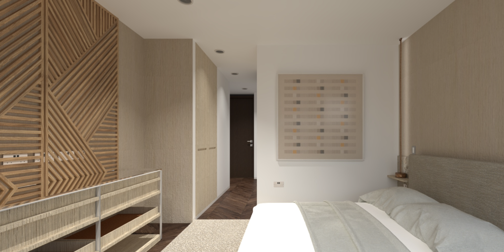 Conception 3D d'une chambre avec le plus de détail possible pour donner un visuel fidèle